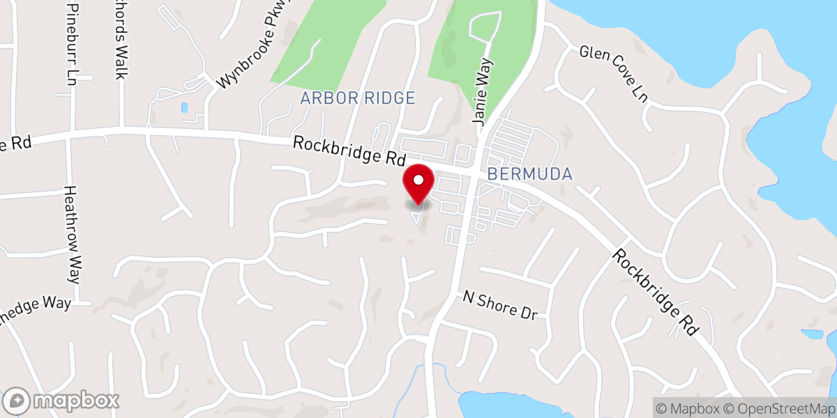 Map showing location of RCCG The Rock Center, Atlanta