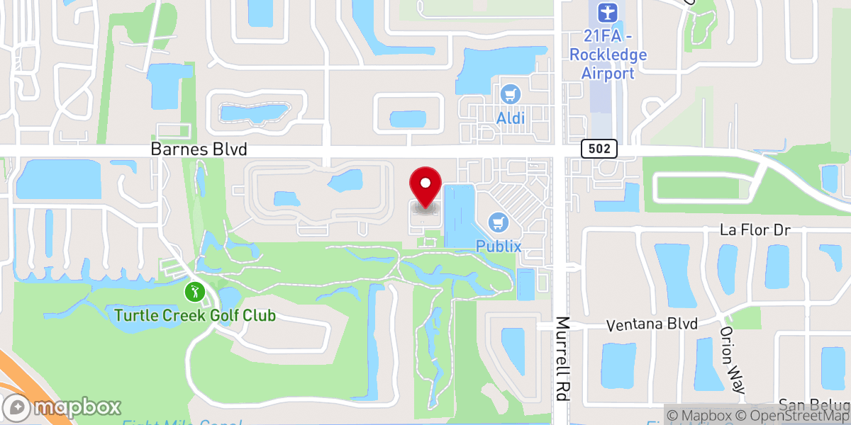 Map showing location of Cross Bridge Church