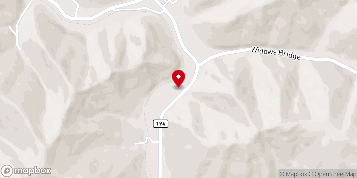 Map showing location of Phelps Free Will Baptist Church