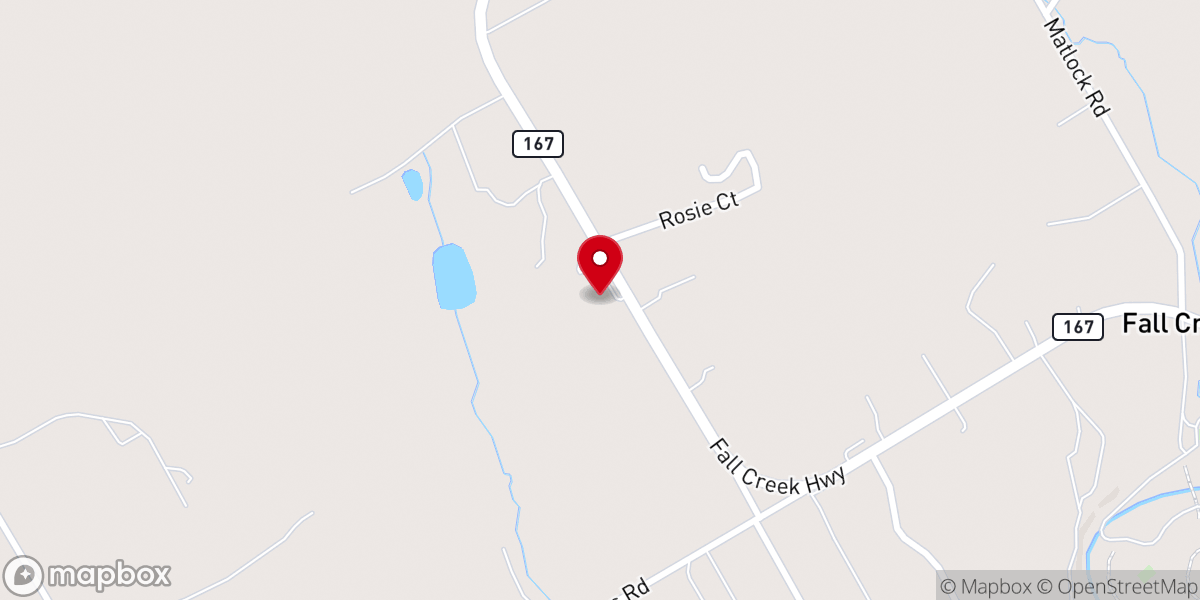 Map showing location of Pecan Baptist Church