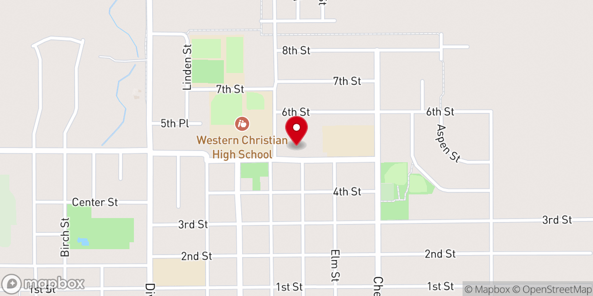 Map showing location of Hull First Christian Reformed Church