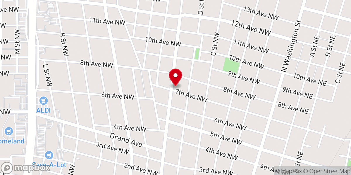 Map showing location of Ardmore Holiness Church
