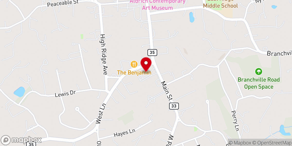 Map showing location of First Congregational Church