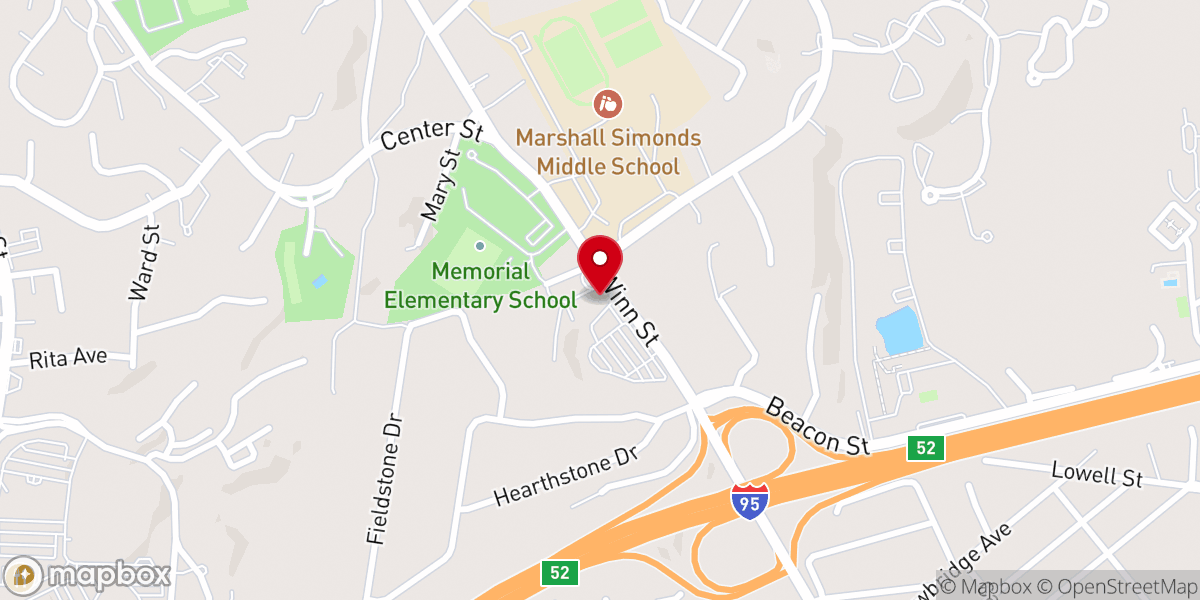 Map showing location of boston tamil catholic association