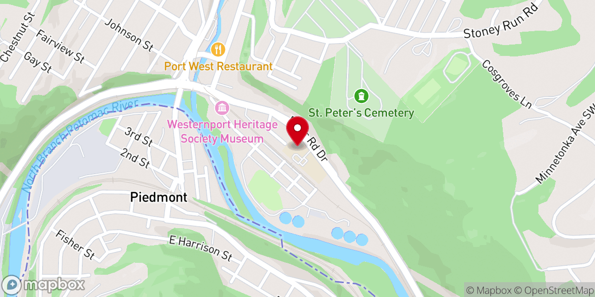 Map showing location of Westernport Elementary School