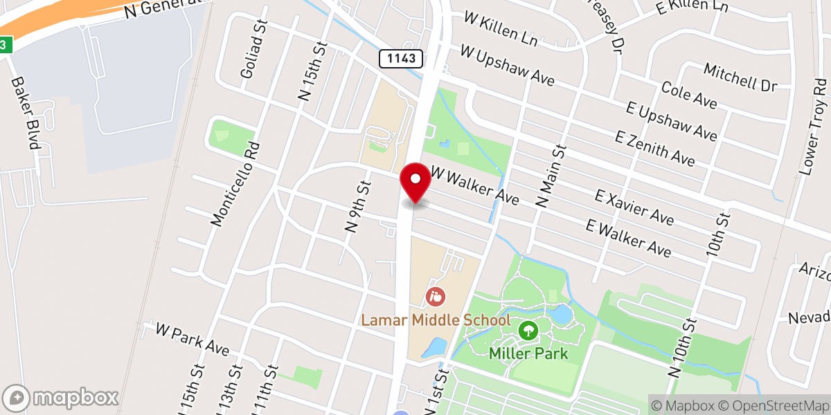 Map showing location of Abundant Life Church, UPCI