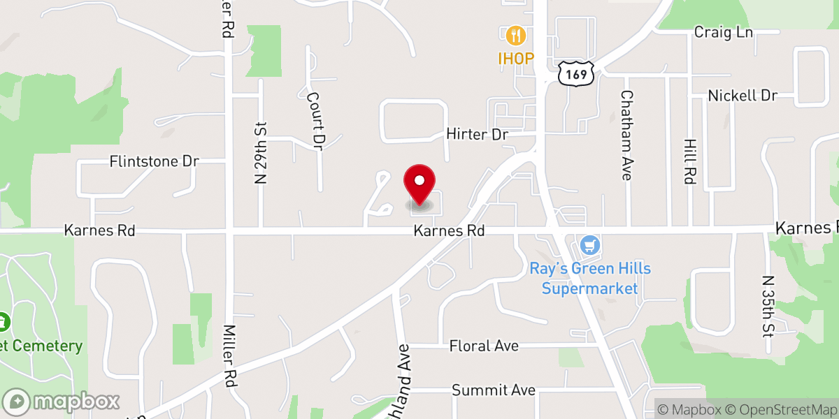Map showing location of Faith United Church
