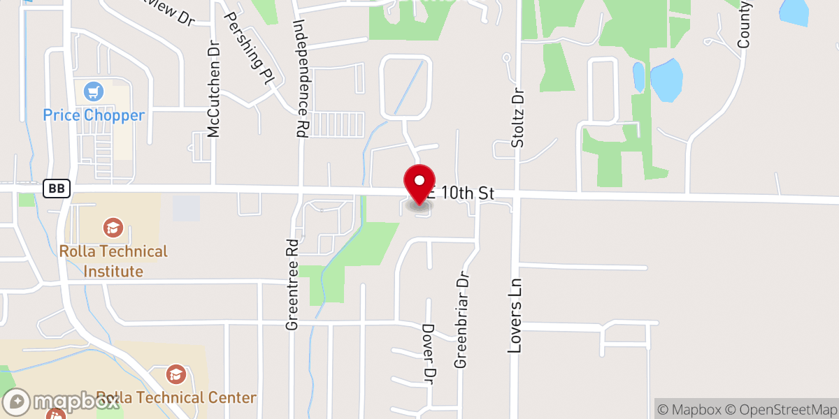 Map showing location of Harvest Worship Center