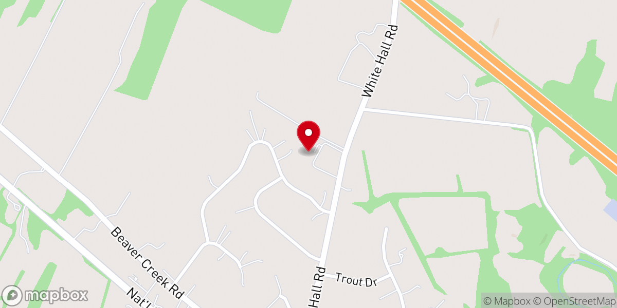 Map showing location of Church of Christ at Hagerstown