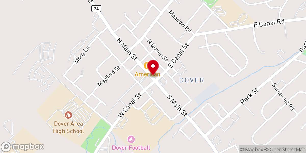 Map showing location of Calvary Lutheran Church