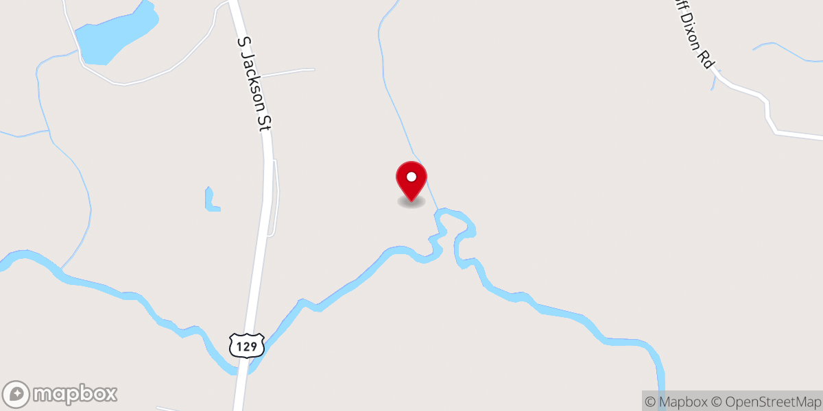 Map showing location of Midway Baptist Church
