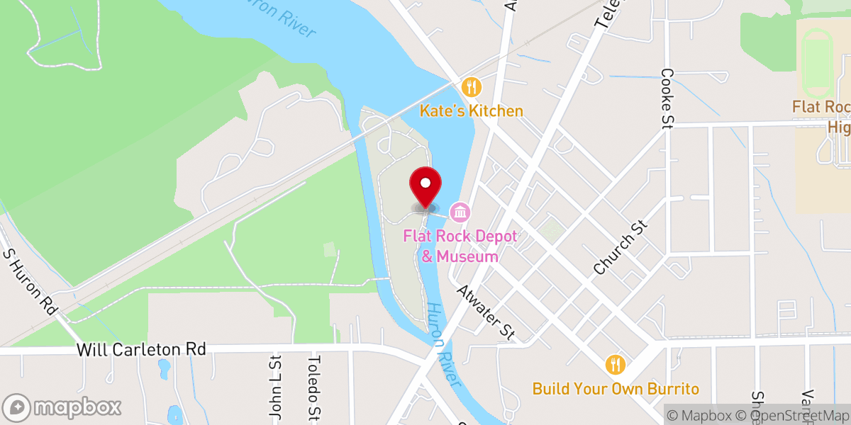 Map showing location of Huroc Park