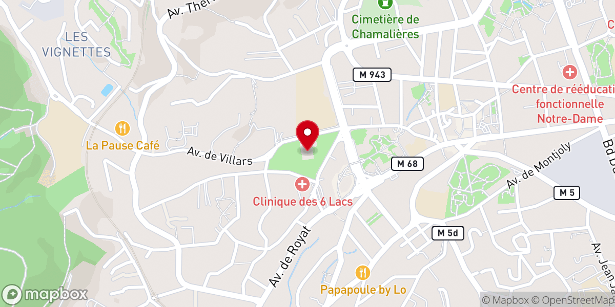 Map showing location of Monastère des Clarisses