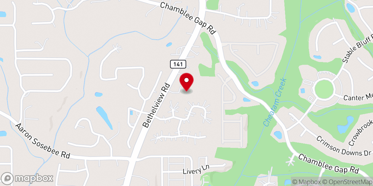 Map showing location of Fellowship Baptist Church