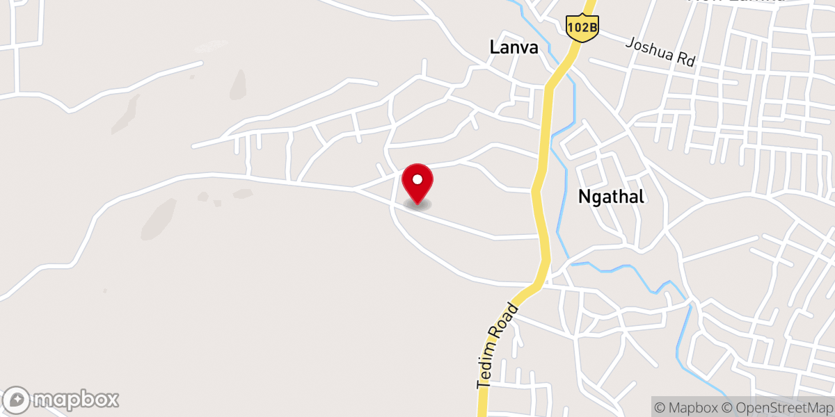 Map showing location of Pangzawl Christian Church,