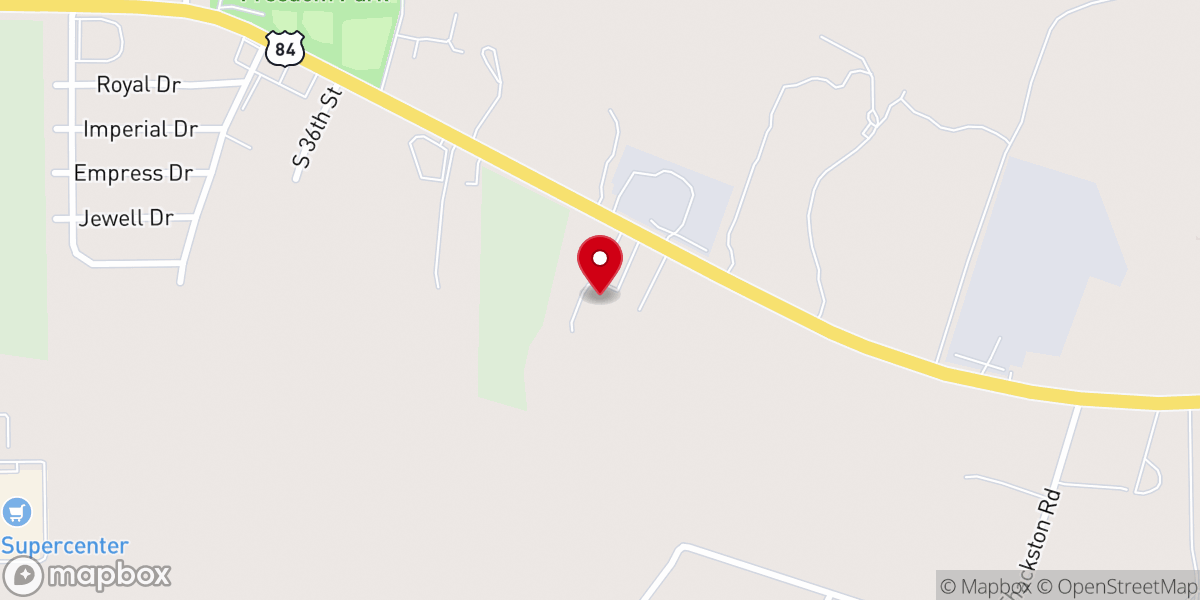 Map showing location of Grace Bible Church