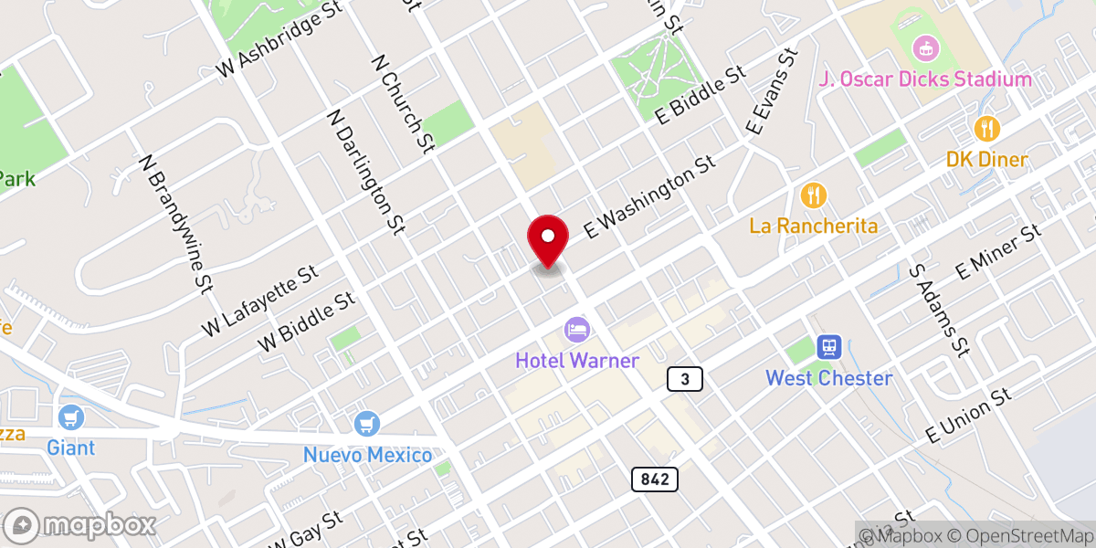 Map showing location of 938 Church