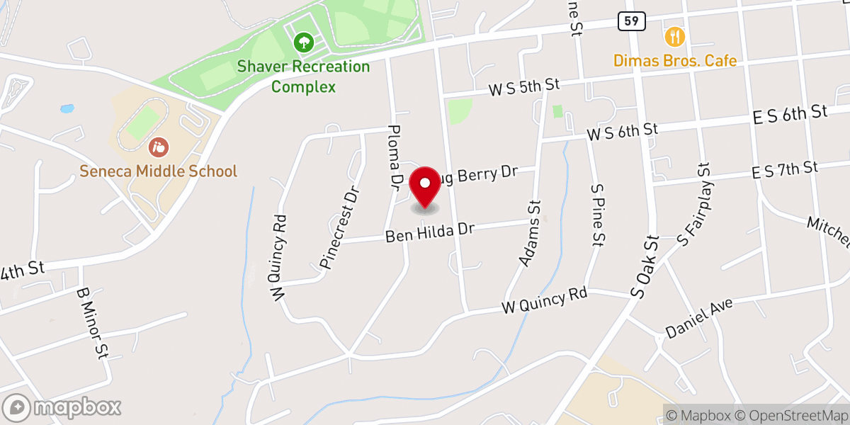 Map showing location of Saint Mark United Methodist Church