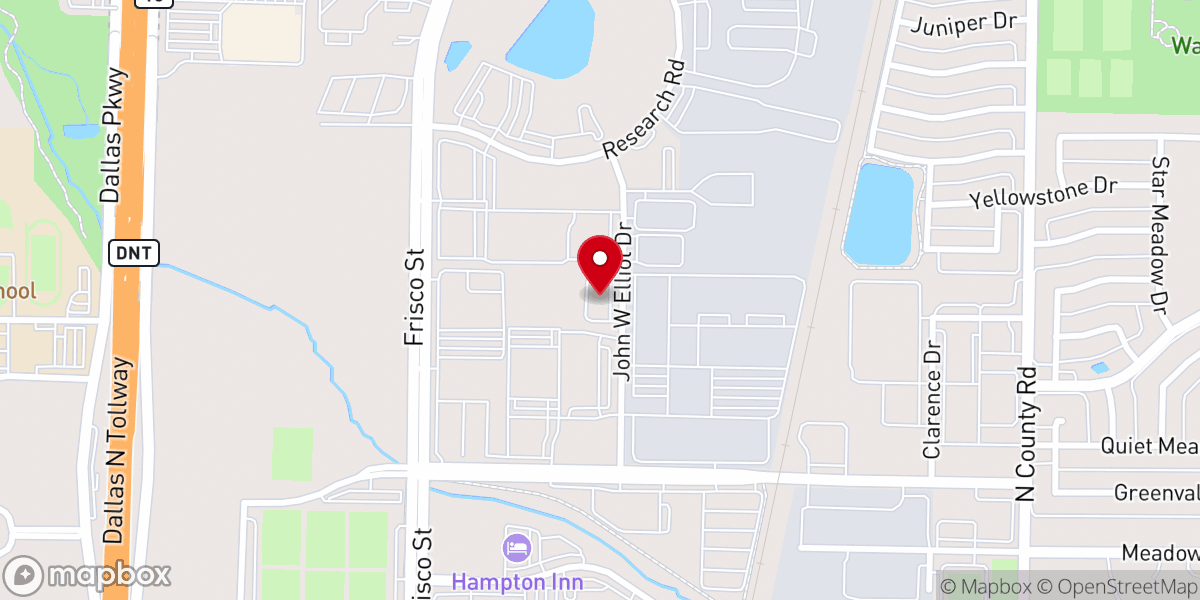 Map showing location of Shawnee Trail Church of Christ