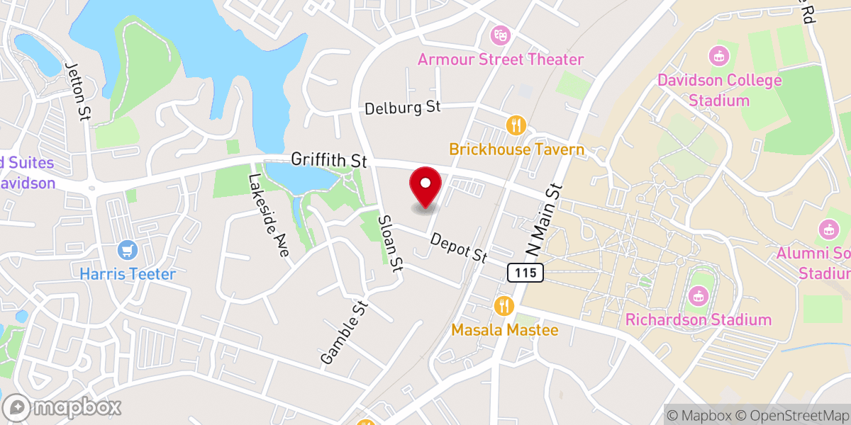 Map showing location of Reeves Temple AME Zion Church