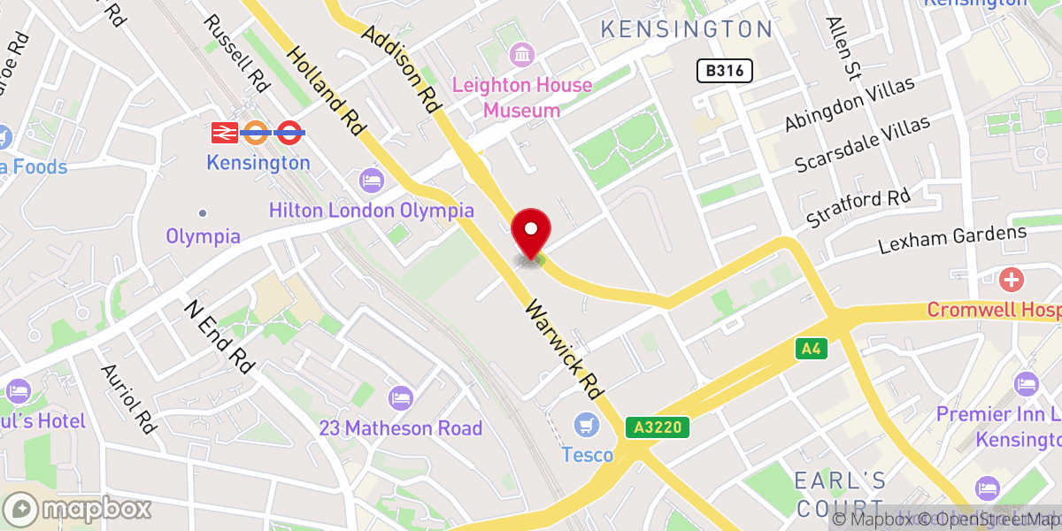 Map showing location of New Apostolic Church