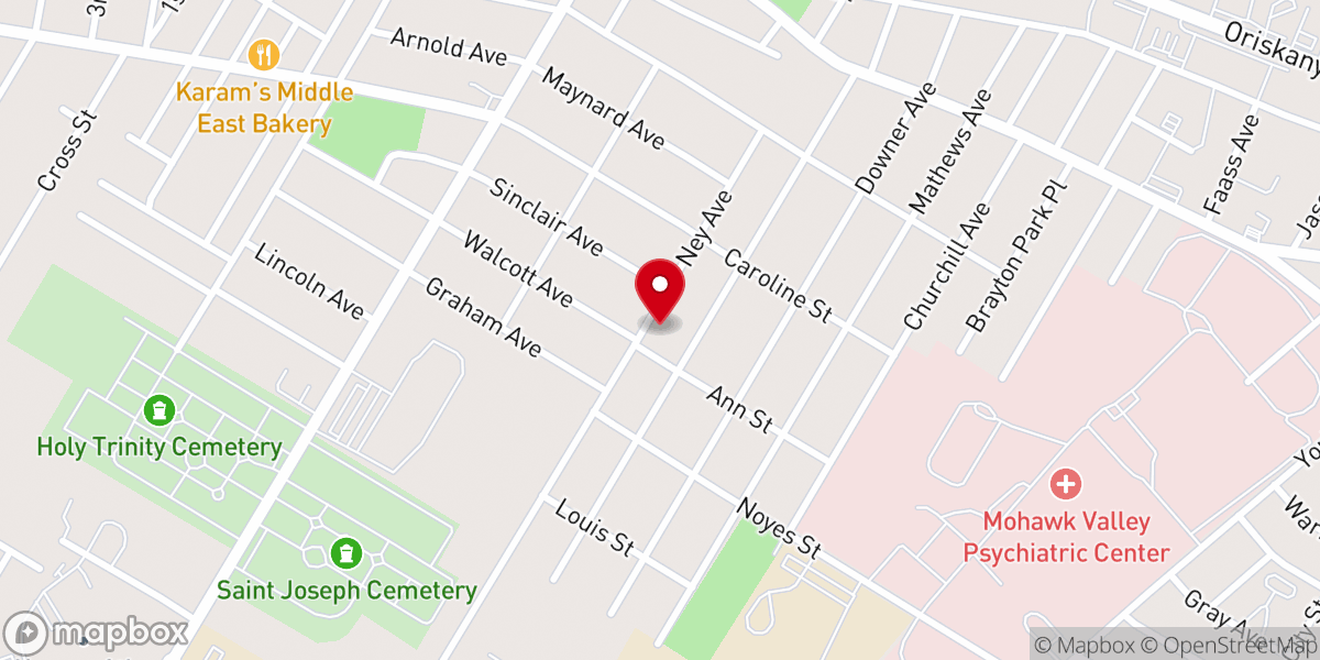 Map showing location of Greater Grace Church