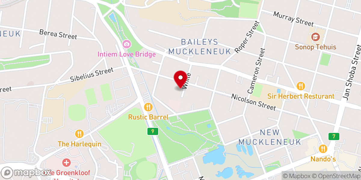 Map showing location of Reforming Church Pretoria