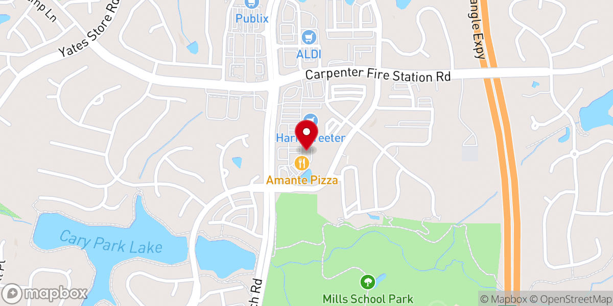 Map showing location of I LOVE MY CLEANERS - CARY PARK