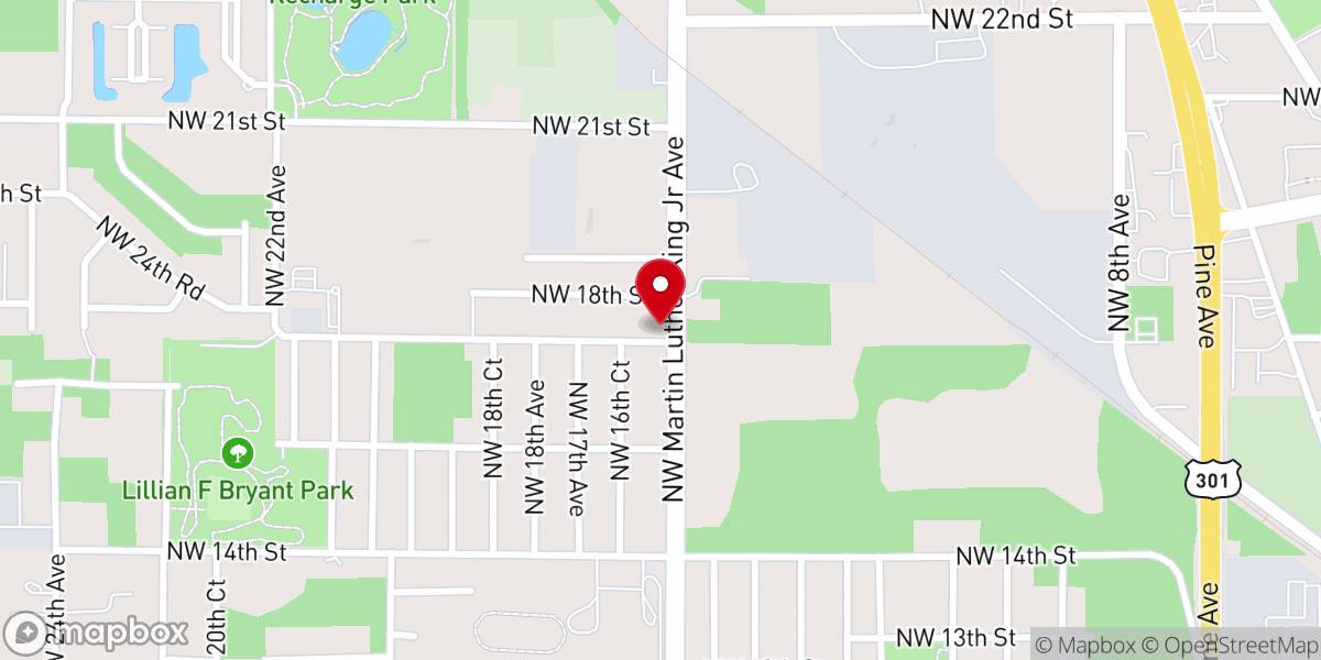 Map showing location of Higher Ground Harvest Center Inc