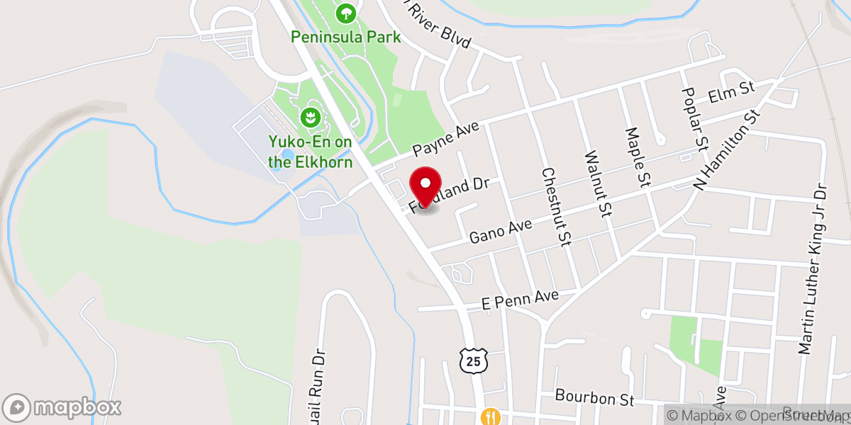Map showing location of regeneration Church