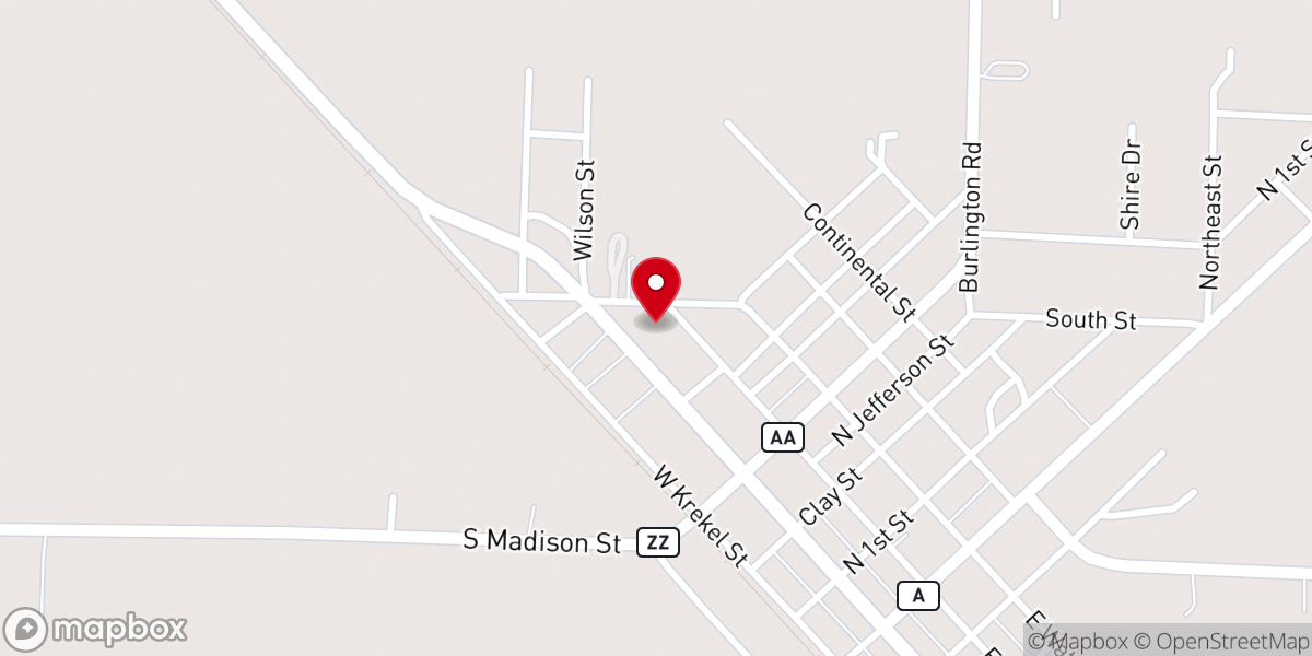 Map showing location of Grace Lutheran Church Fellowship Hall