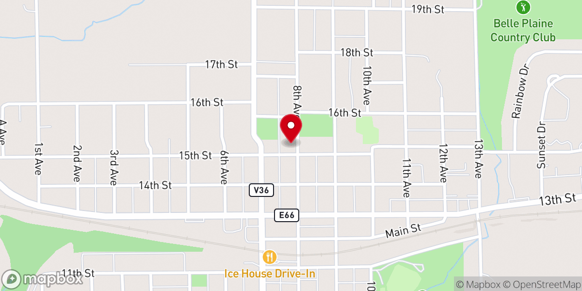 Map showing location of Christ United Methodist Church