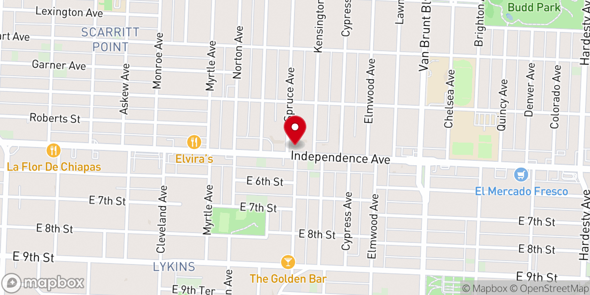 Map showing location of Grace Church of the Nazarene