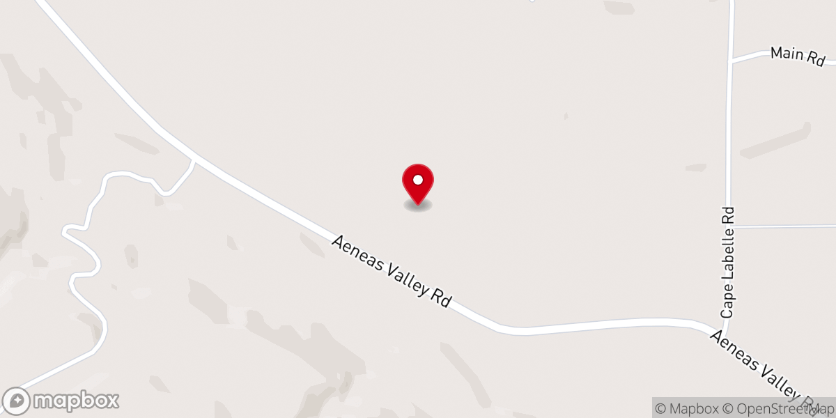 Map showing location of Aeneas Valley Community Church