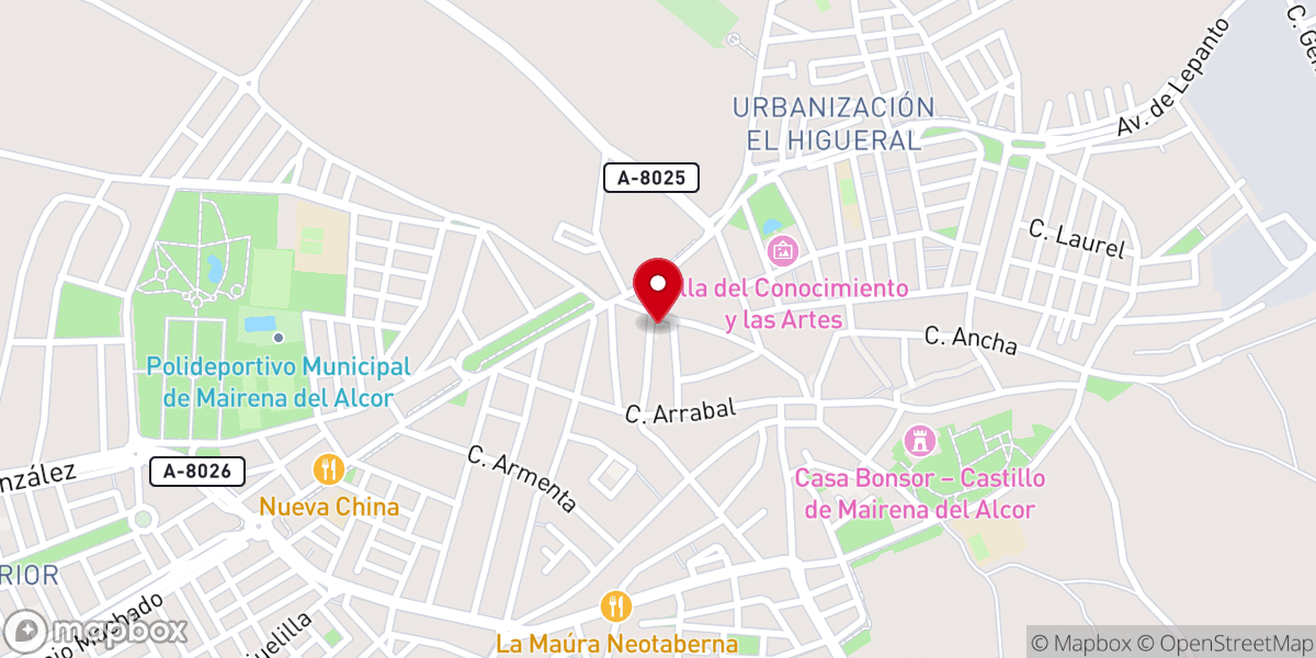 Map showing location of Ermita de San Sebastián