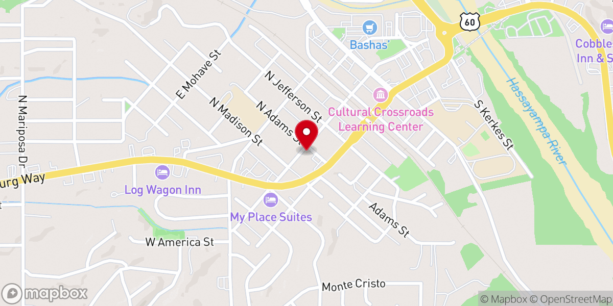 Map showing location of The Potter's House Christian Church