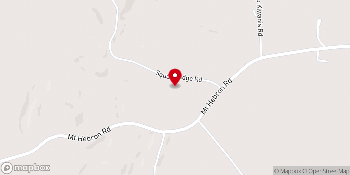 Map showing location of Mount Hebron East Church