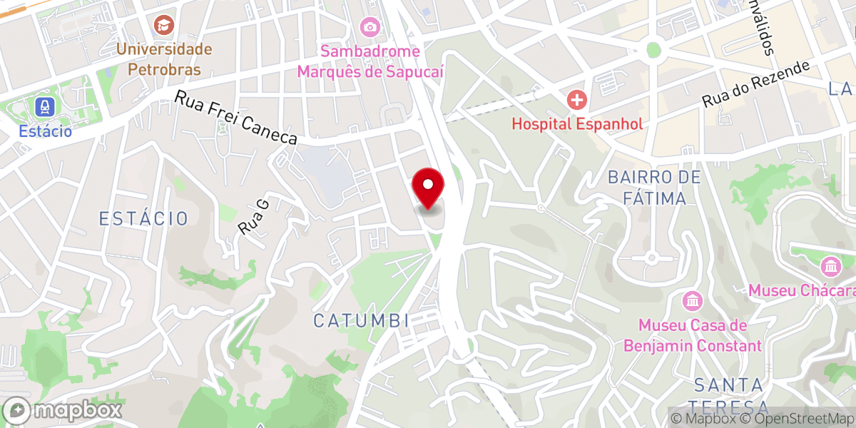 Map showing location of Igreja Batista Central do Rio de Janeiro