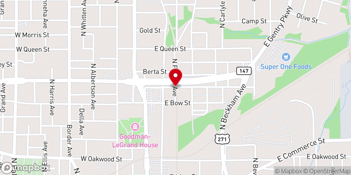 Map showing location of Church Under a Bridge Saturday