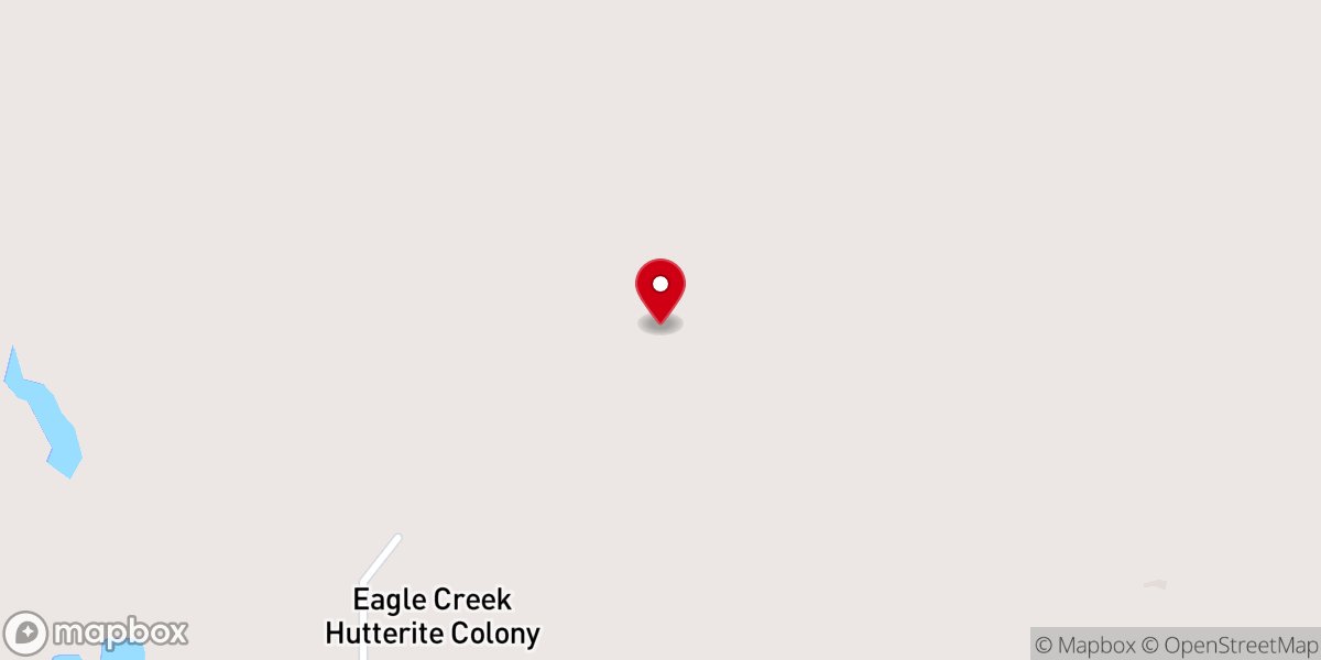 Map showing location of Eagle Creek Colony