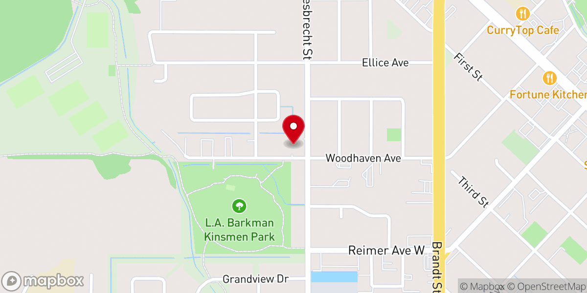 Map showing location of Evangelical Fellowship Church