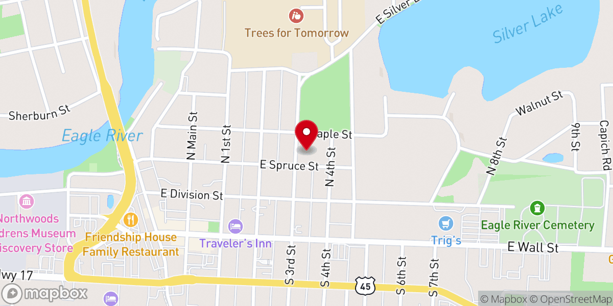 Map showing location of Christ Evangelical Lutheran Church