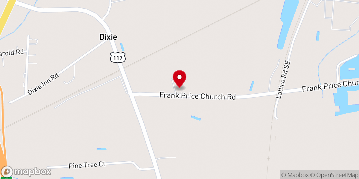 Map showing location of St Paul Church