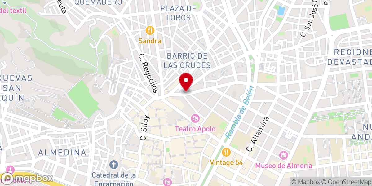 Map showing location of Parroquia de San Sebastián