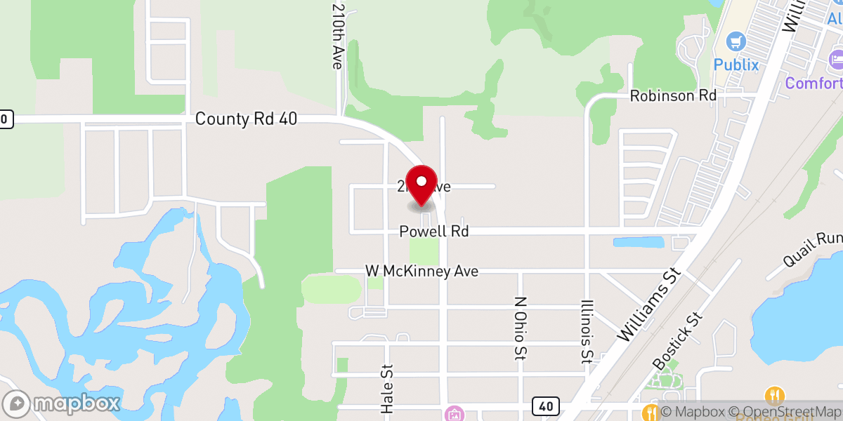 Map showing location of Dunnellon Christian Academy