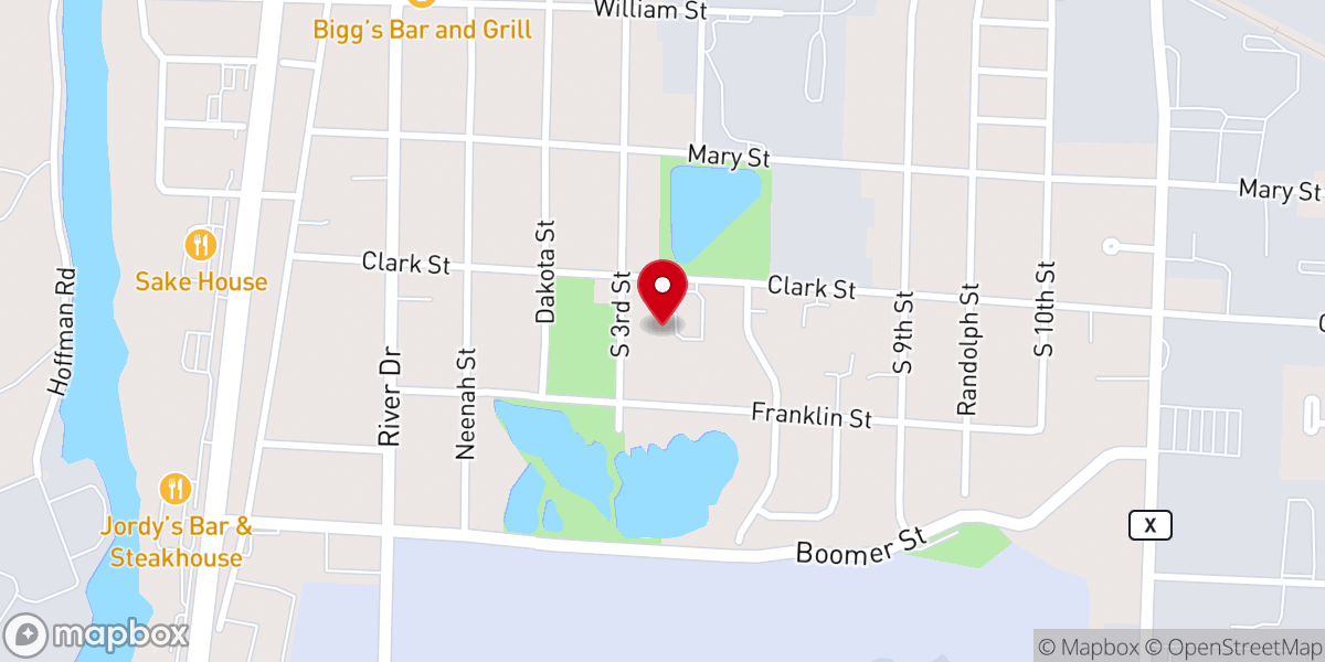 Map showing location of Trinity St. Luke's Lutheran School