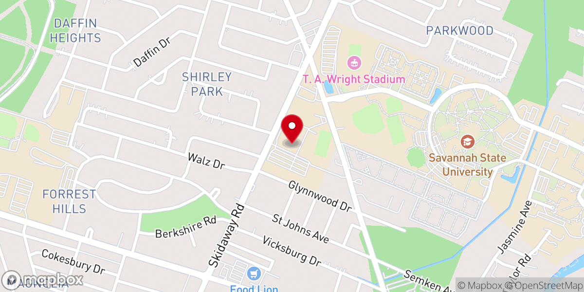 Map showing location of Bible Baptist Church
