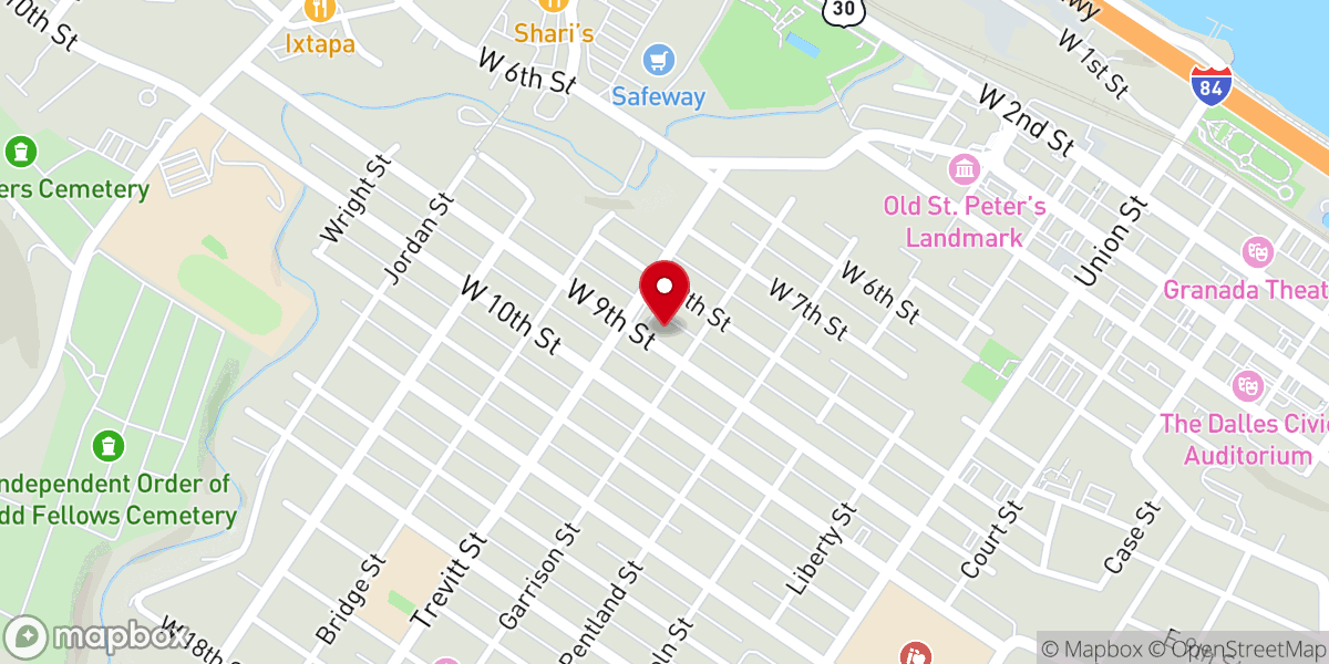 Map showing location of St. Vincent de Paul Food Bank