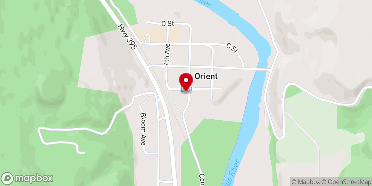 Map showing location of Kettle River Bible Church