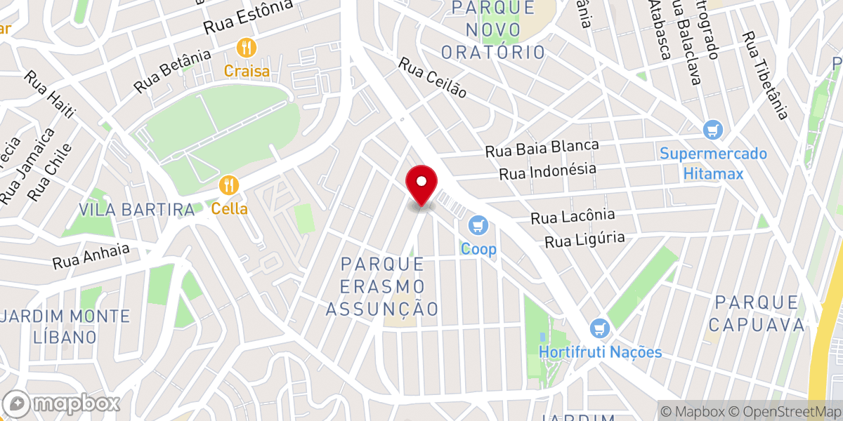 Map showing location of Igreja Batista Gerando Vidas - Santo André